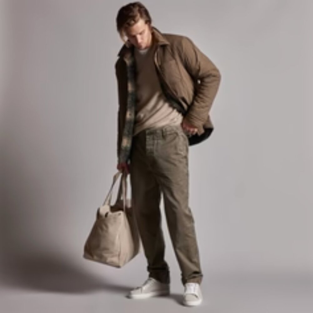 James Perse Rigid Canvas Work Pant - Army Green Pigment 28